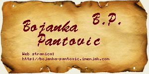 Bojanka Pantović vizit kartica